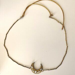 Sailor Moon gold crescent circlet, cosplay accessory